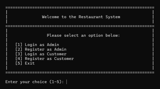 Restaurant Ordering System project artwork